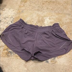 Women's size 6 lululemon athletica hotty LR 2.5 in inseam Plum  Athletic Shorts